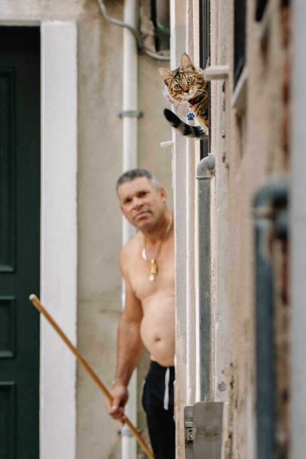 Cat and Owner